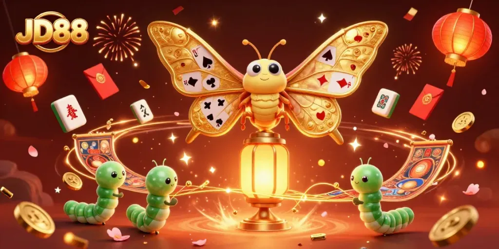 Join the exciting world of JD88 with a vibrant illustration capturing the essence of gambling adventure.